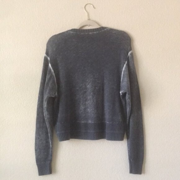 Lululemon Mineral Wash Sweater Cashmere Blend Blue Small - Picture 15 of 16